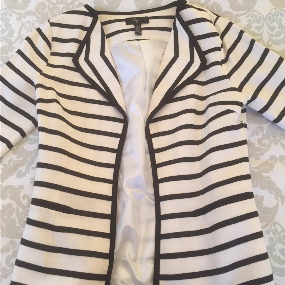 Aqua striped blazer